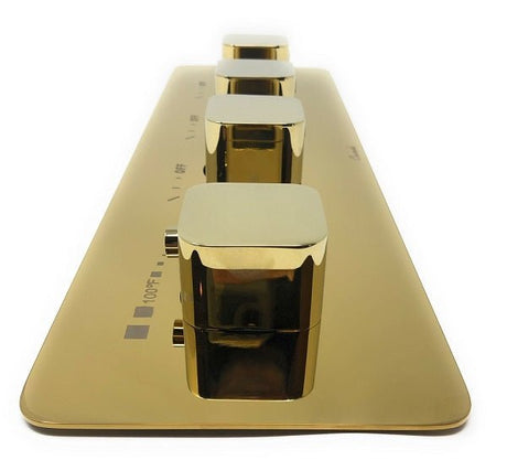 Contemporary 4-Knob Thermostatic Valve - Cascada Showers