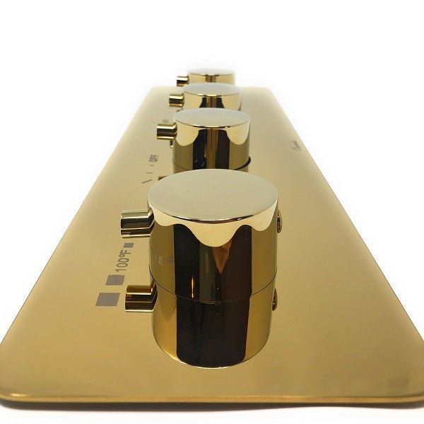 Contemporary 4-Knob Thermostatic Valve - Cascada Showers