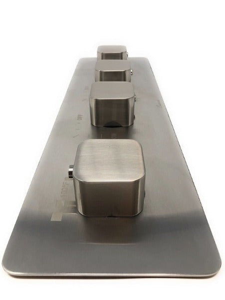 Contemporary 4-Knob Thermostatic Valve - Cascada Showers