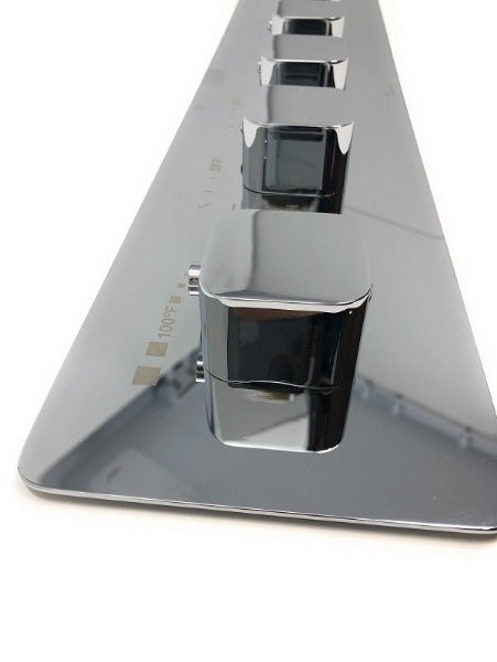 Contemporary 6-Knob Thermostatic Valve - Cascada Showers