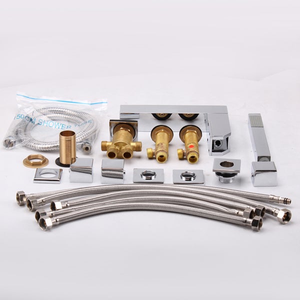 Deck Mounted Water Power LED Sink Faucet (Chrome Finish) - Cascada Showers