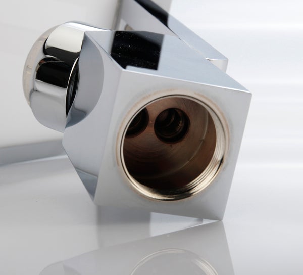 Deck Mounted Water Power Square LED Sink Faucet, Polished Chrome - Cascada Showers