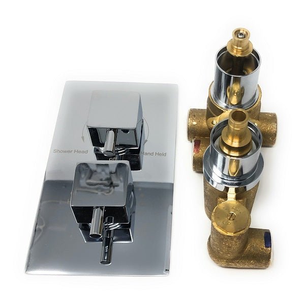 Fiji 16" Ceiling Mount Luxury Shower Set with 6 Massage Jets Spray (Chrome) - Cascada Showers