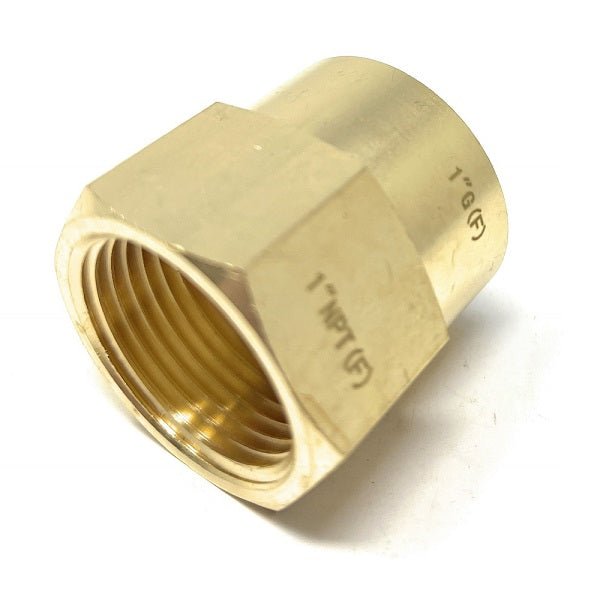 G Thread (Metric BSPP) Female to NPT Female Lead-Free Adapter (1" x 1") - Cascada Showers