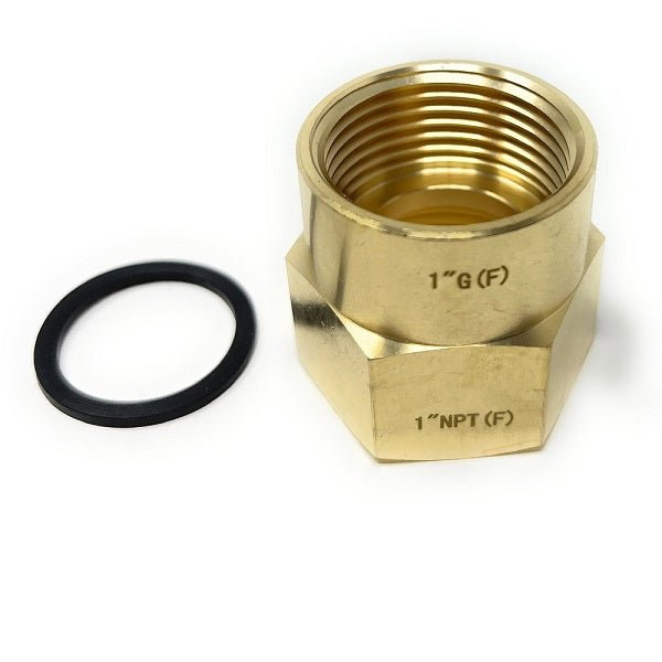 G Thread (Metric BSPP) Female to NPT Female Lead-Free Adapter (1" x 1") - Cascada Showers