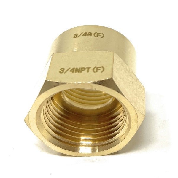 G Thread (Metric BSPP) Female to NPT Female Lead-Free Adapter (3/4" x 3/4") - Cascada Showers