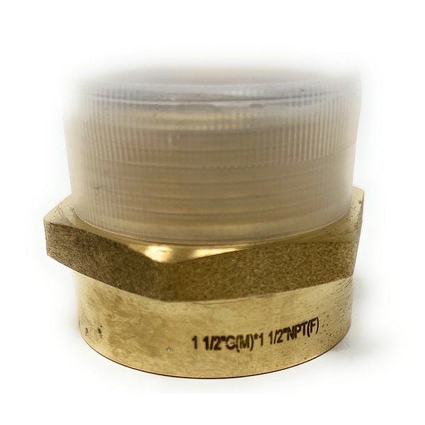 G Thread (Metric BSPP) Male to NPT Female Adapter - Lead-Free (1 1/2" x 1 1/2") - Cascada Showers