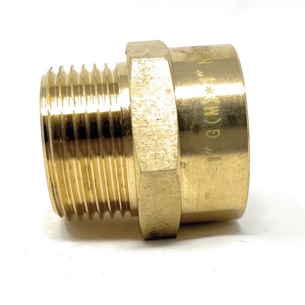 G Thread (Metric BSPP) Male to NPT Female Adapter - Lead-Free (1" x 1") - Cascada Showers