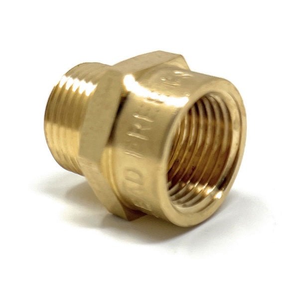G Thread (Metric BSPP) Male to NPT Female Adapter - Lead-Free (3/8" x 3/8") - Cascada Showers