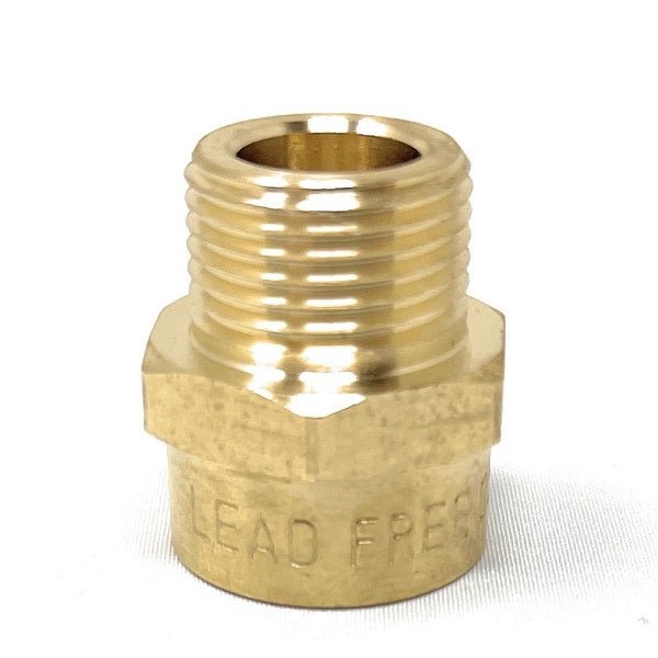 G Thread (Metric BSPP) Male to NPT Female Adapter - Lead-Free (3/8" x 3/8") - Cascada Showers
