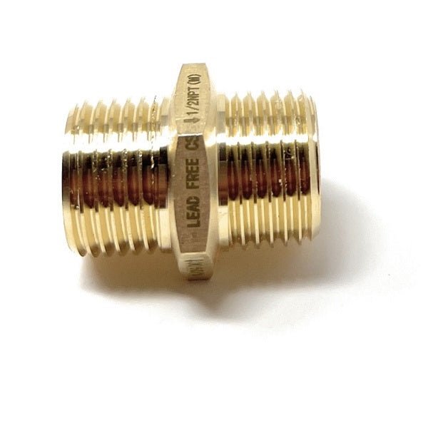 G Thread (Metric BSPP) Male to NPT Male Lead-Free Adapter (1/2" x 1/2") - Cascada Showers