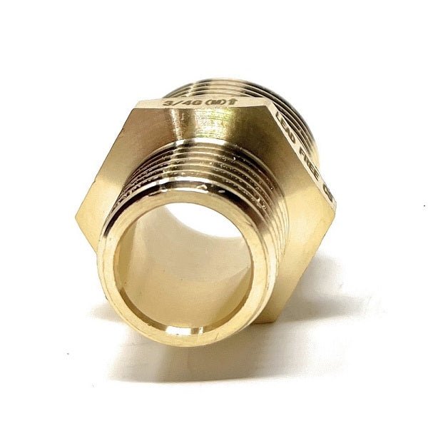 G Thread (Metric BSPP) Male to NPT Male Lead-Free Adapter (3/4" x 1/2") - Cascada Showers