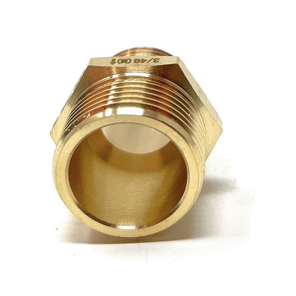 G Thread (Metric BSPP) Male to NPT Male Lead-Free Adapter (3/4" x 1/2") - Cascada Showers