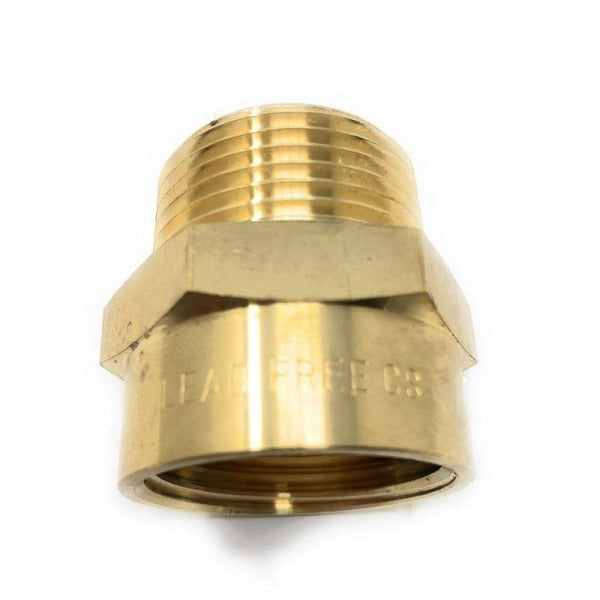 Threaded brass pipe adapter BSPP female to NPT male