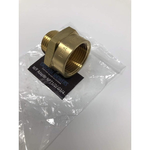 Cascada Showers G thread to NPT thread pipe fitting connector