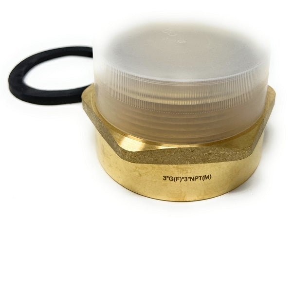 Lead-Free 3" G Thread (Metric BSPP) Female to NPT Thread Male Pipe Fitting Adapter - Cascada Showers