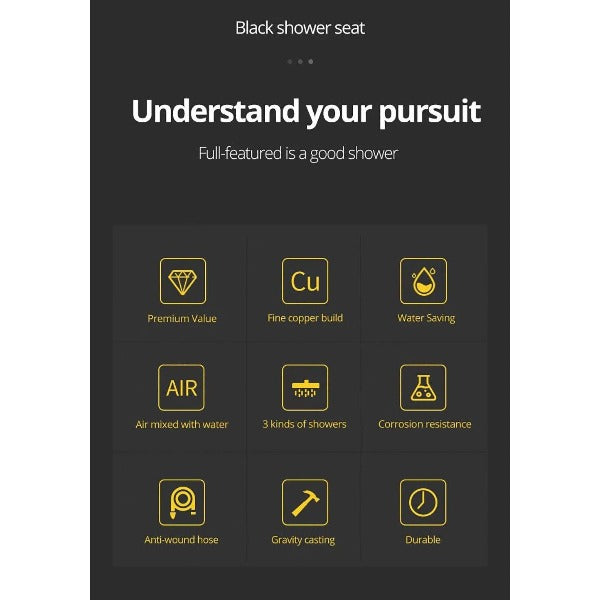 Cascada Luxury 12" Square Wall Mounted Shower System, Dual Handle shower head, thermostatic shower, rain shower, rain shower faucet, shower head sets for bathroom