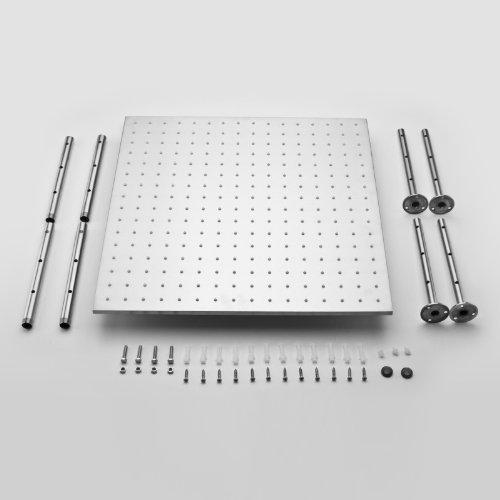 Luxury Square Stainless Steel 20" LED Rain Shower Head - Cascada Showers