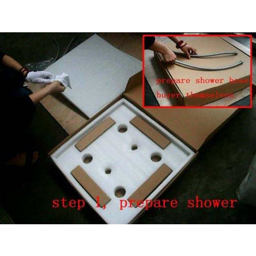 Luxury Square Stainless Steel 20" LED Rain Shower Head - Cascada Showers