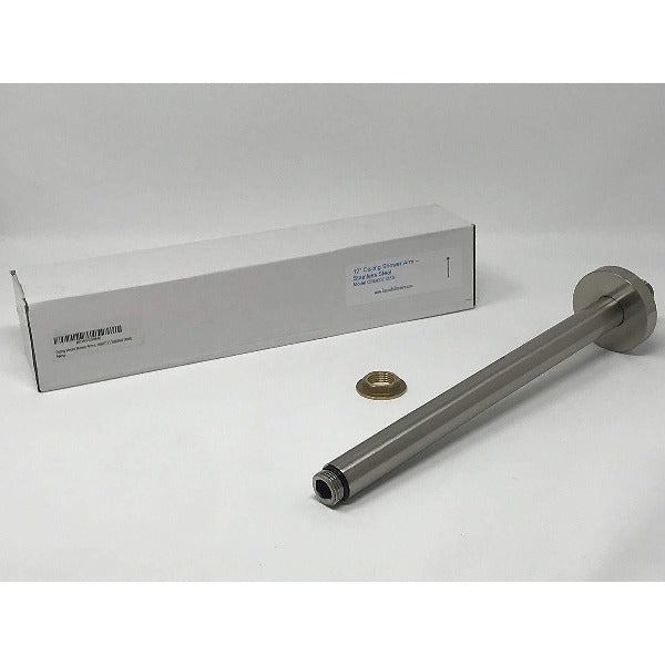 Stainless Steel 10" Ceiling Mount Shower Arm 1/2" NPT Thread - Cascada Showers