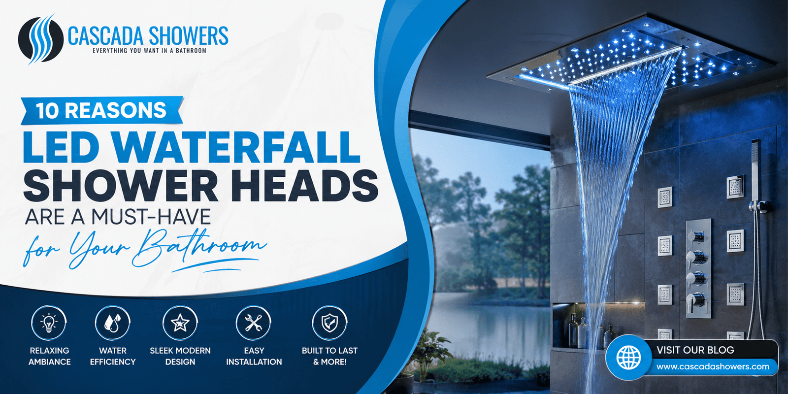 10 Reasons LED Waterfall Shower Heads Are a Must-Have for Your Bathroom