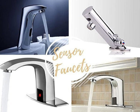 Touchless bathroom sensor faucets compared: AquaSense Elite, AquaIntelligente, AutoFlow Pro, MotionMaster and EcoMotion