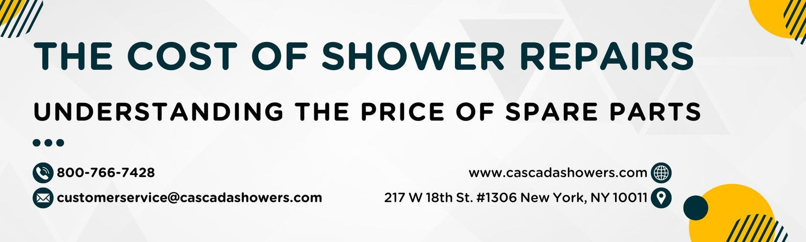 The Cost of Shower Repairs: Understanding the Price of Spare Parts - Cascada Showers