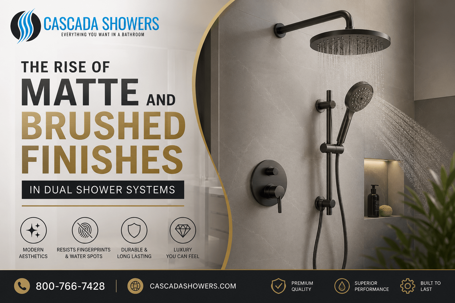 The Rise of Matte and Brushed Finishes in Dual Shower Systems