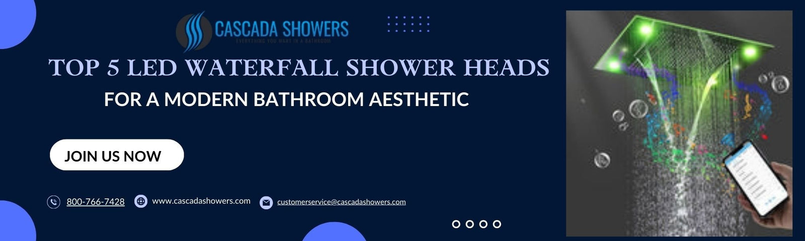 Top 5 LED Waterfall Shower Heads for a Modern Bathroom Aesthetic