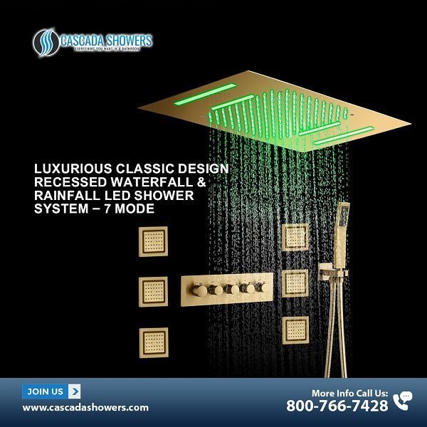 Transform Your Bathroom with Luxury LED Rainfall Showers