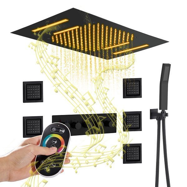 Transform Your Shower Experience with the Cascada Luxury 15”x23” Music LED Shower System - Cascada Showers