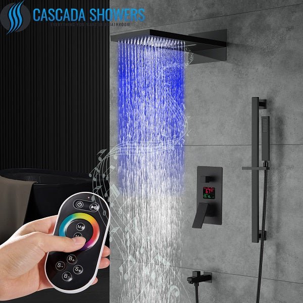 Wall Mounted Music LED Shower Set with Handheld Shower | Cascada Shower ...