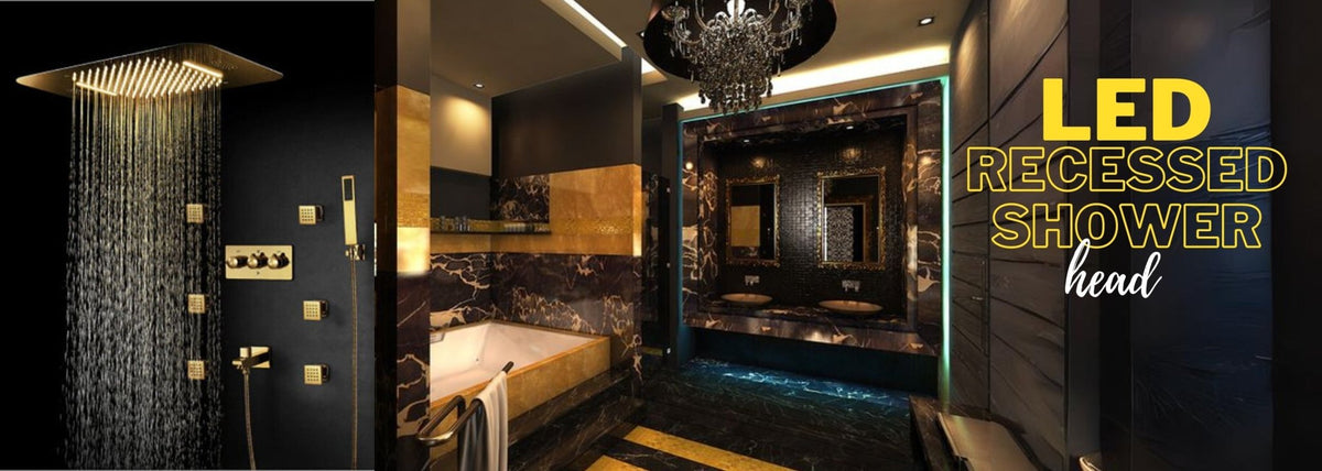Luxury LED Recessed Shower Heads | Cascada Showers