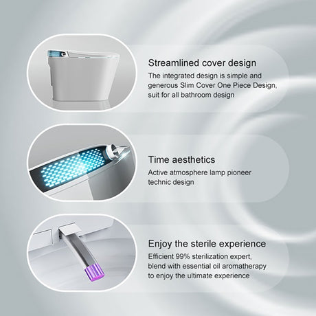 Cascada Bellagio Voice-Control Smart Toilet with Bidet, Heated Seat, UV Sterilization & Aromatherapy