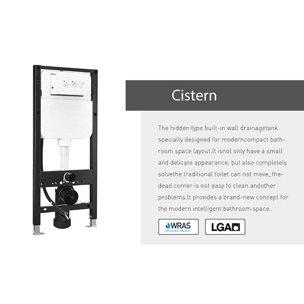 Cascada Torino Wall-Hung Smart Toilet, Dual Flush System