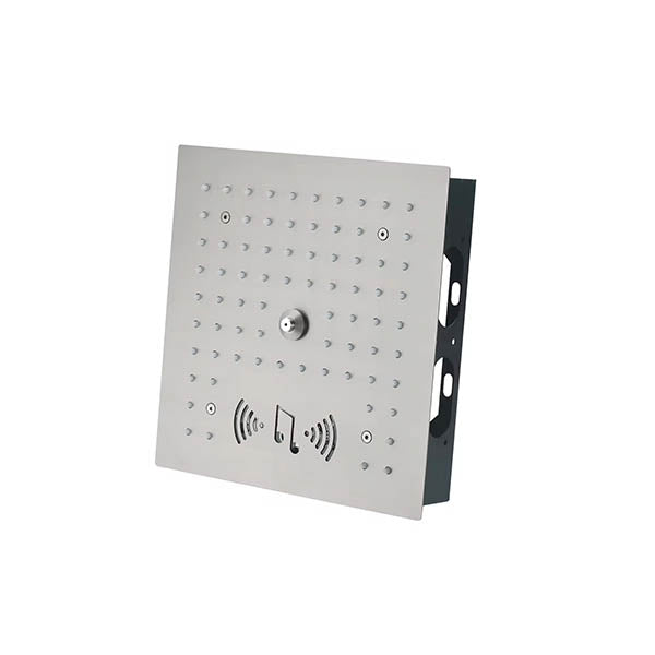 Cascada Royale Recessed 12" LED Music Shower Head with Rainfall & Spa Mist