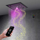 Cascada Royale Recessed 12" LED Music Shower Head with Rainfall & Spa Mist