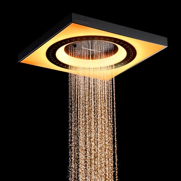 24" Cascada Perla LED Music Thermostatic Rainfall Shower System