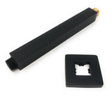 8 inch square ceiling mounted shower arm matte black finish solid brass