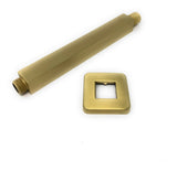 Square ceiling mount shower arm brushed gold with adjustable wall flange