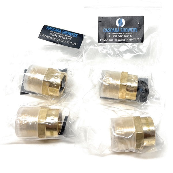 Lead-Free G Thread (Metric BSPP) Female to NPT Male Pipe Fitting Adapter - 1/4" - 3"