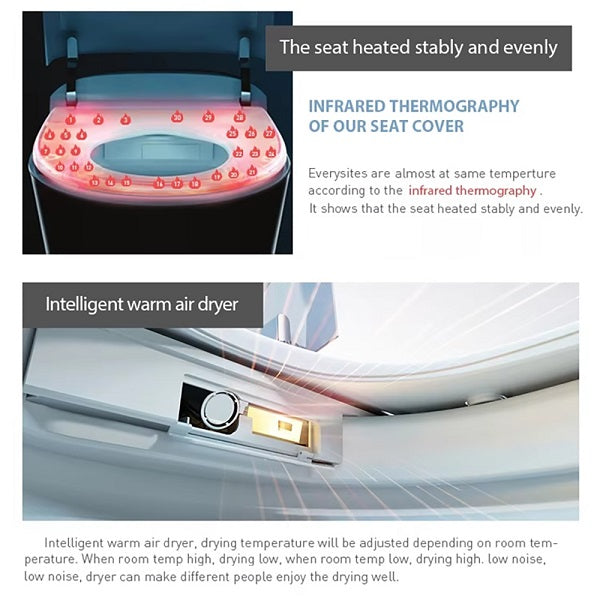 Cascada Cliff One-Piece Smart Bidet Toilet, Auto Flush, Heated Seat & Warm Air Dryer