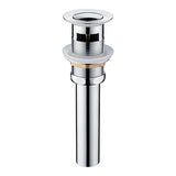 Durable brass sink drain with silicone gasket, overflow slot, and easy installation