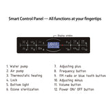 Cascada Venice Black Corner Jacuzzi Shower Bathtub with LED and Bluetooth