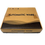 Cardboard box with 'Automatic Ware' branding of AquaSense sensor faucet