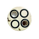 Close-up of New Shower Diverter Cartridge Threads and Seals