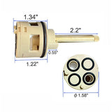 Product Dimension Overlay on 2-Way Diverter Cartridge