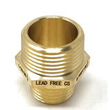 Lead-Free Brass 1/2" G to 3/4" NPT Male Adapter for Water Pipe Connection