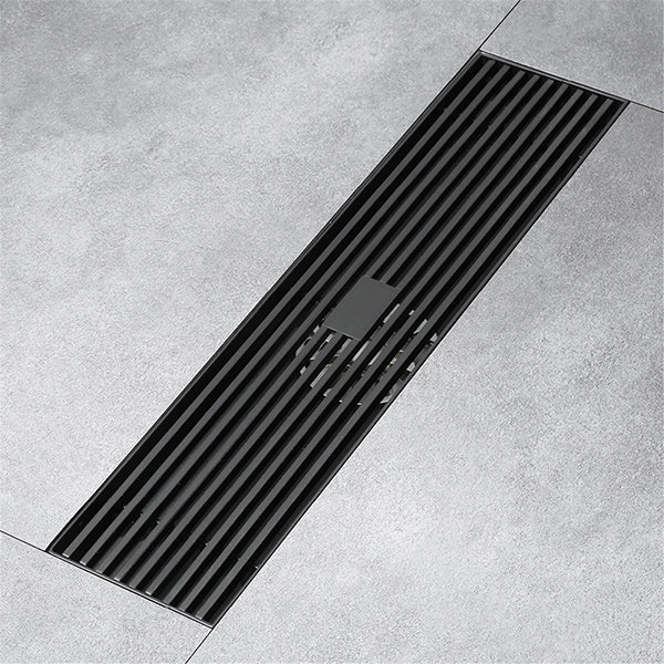 12" Matte Black Linear Shower Drain – Cascada Showers