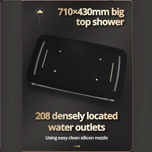 Cascada 17"x28" Torino LED Shower System - Cascada Showers